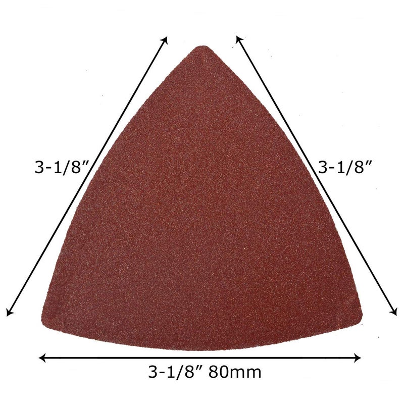 XXGO 60 Pcs 240 Grits 3-1/8 Inch 80mm Triangular Oscillating Tool Sanding Paper for Wood Sanding Fit 80mm Triangular Multi Tool Sanding Pads XG8020240 - Image 3